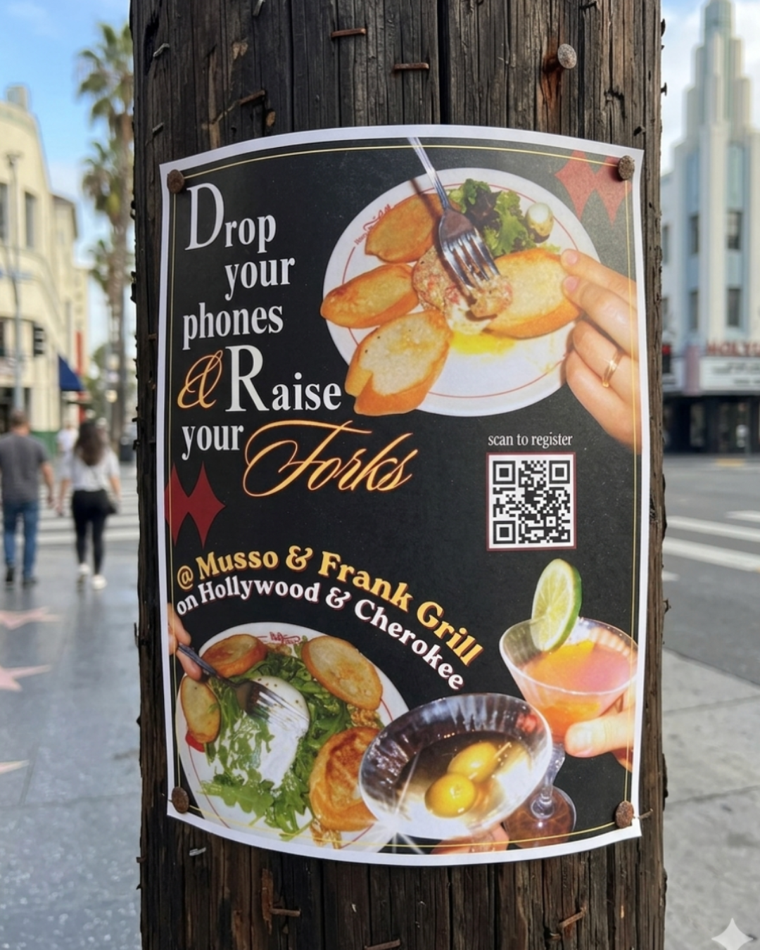 Drop your phones & raise your forks flyer
