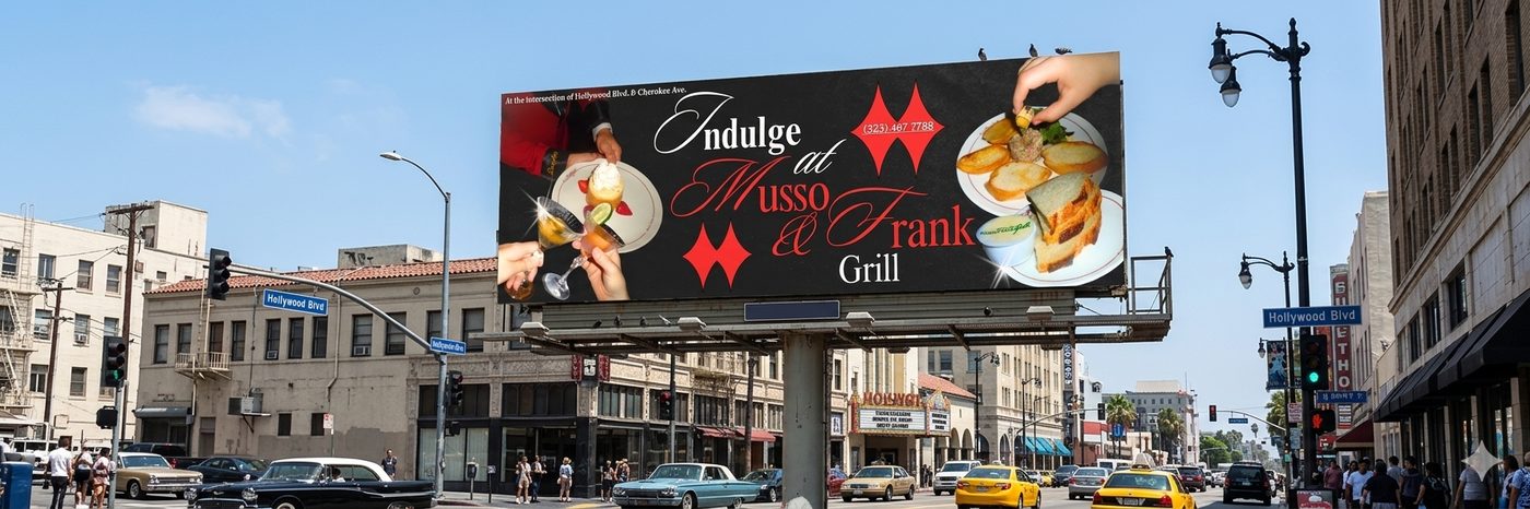 Indulge at Musso & Frank billboard